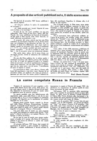 Rivista del freddo periodico mensile illustrato tecnico, scientifico, economico, commerciale