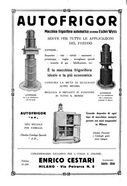 Rivista del freddo periodico mensile illustrato tecnico, scientifico, economico, commerciale