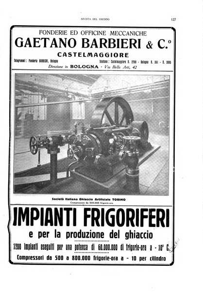 Rivista del freddo periodico mensile illustrato tecnico, scientifico, economico, commerciale