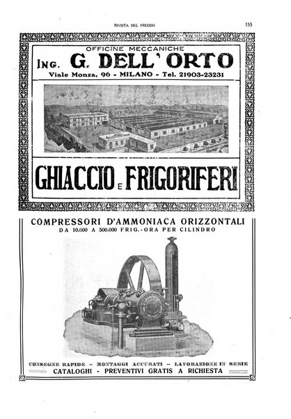 Rivista del freddo periodico mensile illustrato tecnico, scientifico, economico, commerciale