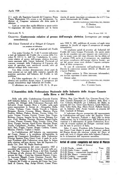 Rivista del freddo periodico mensile illustrato tecnico, scientifico, economico, commerciale