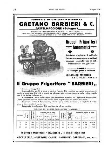 Rivista del freddo periodico mensile illustrato tecnico, scientifico, economico, commerciale