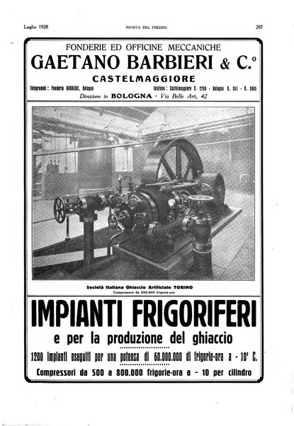 Rivista del freddo periodico mensile illustrato tecnico, scientifico, economico, commerciale