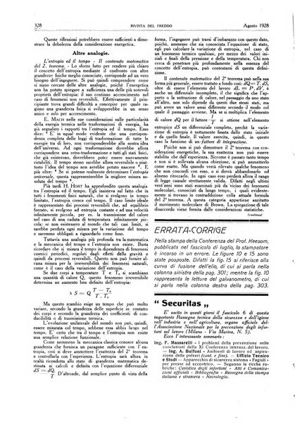 Rivista del freddo periodico mensile illustrato tecnico, scientifico, economico, commerciale