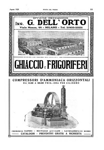 Rivista del freddo periodico mensile illustrato tecnico, scientifico, economico, commerciale