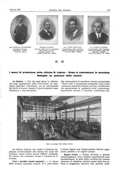 Rivista del freddo periodico mensile illustrato tecnico, scientifico, economico, commerciale