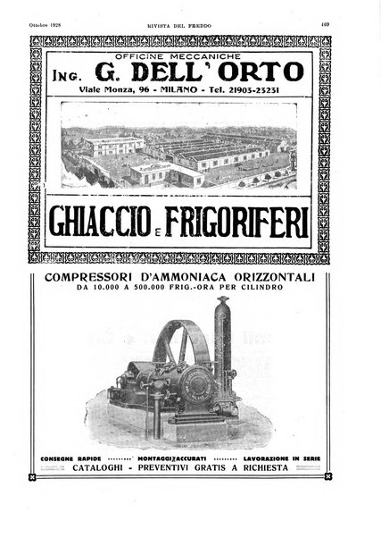 Rivista del freddo periodico mensile illustrato tecnico, scientifico, economico, commerciale