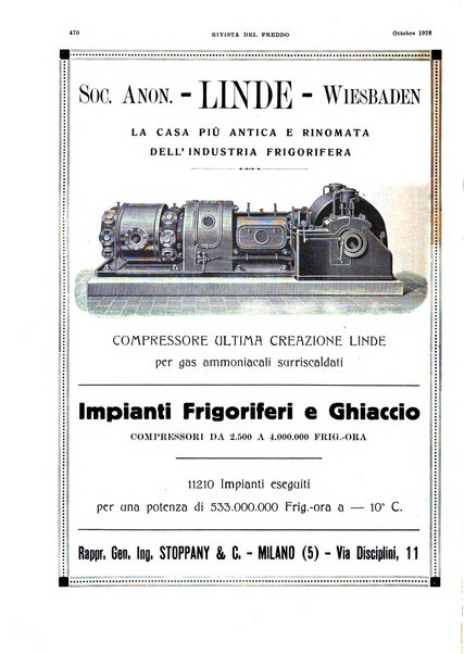 Rivista del freddo periodico mensile illustrato tecnico, scientifico, economico, commerciale