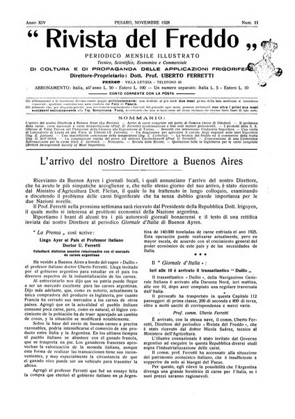 Rivista del freddo periodico mensile illustrato tecnico, scientifico, economico, commerciale