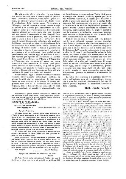 Rivista del freddo periodico mensile illustrato tecnico, scientifico, economico, commerciale