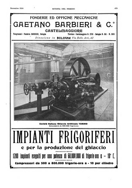 Rivista del freddo periodico mensile illustrato tecnico, scientifico, economico, commerciale