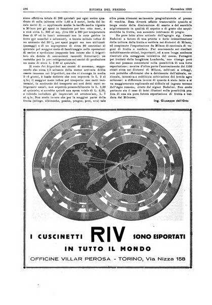 Rivista del freddo periodico mensile illustrato tecnico, scientifico, economico, commerciale