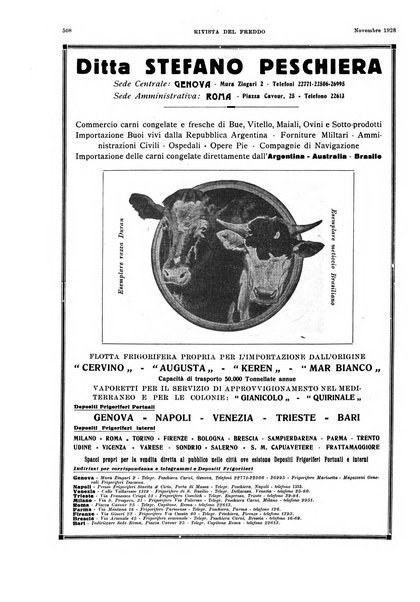 Rivista del freddo periodico mensile illustrato tecnico, scientifico, economico, commerciale