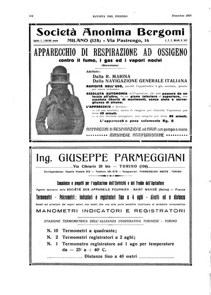 Rivista del freddo periodico mensile illustrato tecnico, scientifico, economico, commerciale