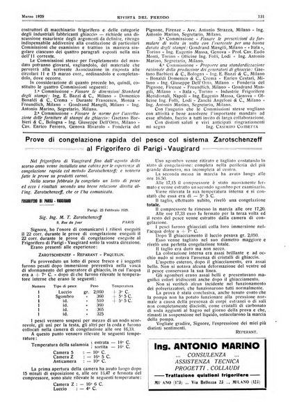 Rivista del freddo periodico mensile illustrato tecnico, scientifico, economico, commerciale