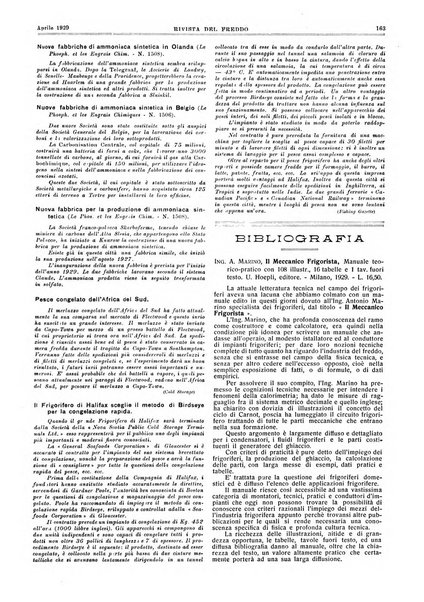 Rivista del freddo periodico mensile illustrato tecnico, scientifico, economico, commerciale