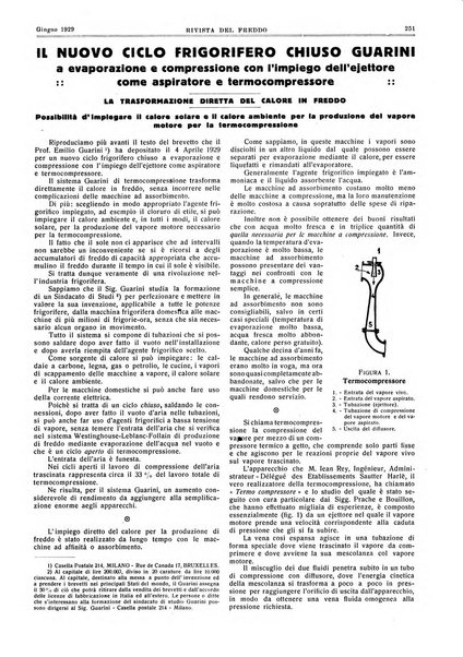 Rivista del freddo periodico mensile illustrato tecnico, scientifico, economico, commerciale