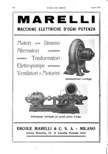 Rivista del freddo periodico mensile illustrato tecnico, scientifico, economico, commerciale