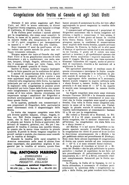 Rivista del freddo periodico mensile illustrato tecnico, scientifico, economico, commerciale