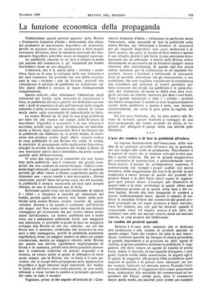 Rivista del freddo periodico mensile illustrato tecnico, scientifico, economico, commerciale