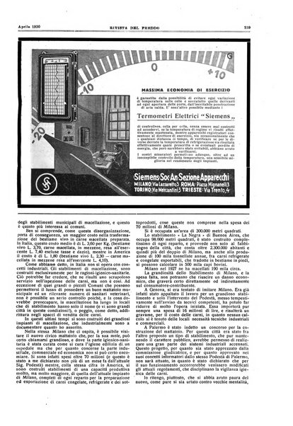 Rivista del freddo periodico mensile illustrato tecnico, scientifico, economico, commerciale