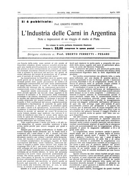 Rivista del freddo periodico mensile illustrato tecnico, scientifico, economico, commerciale