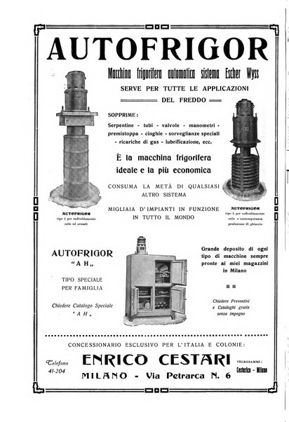 Rivista del freddo periodico mensile illustrato tecnico, scientifico, economico, commerciale