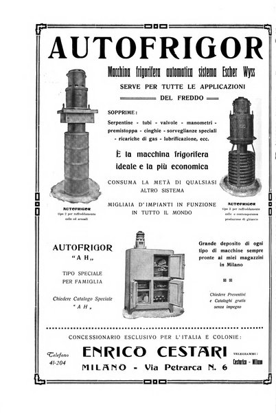 Rivista del freddo periodico mensile illustrato tecnico, scientifico, economico, commerciale