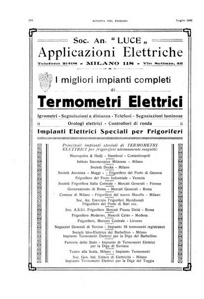 Rivista del freddo periodico mensile illustrato tecnico, scientifico, economico, commerciale