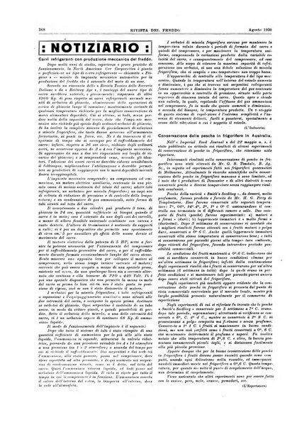 Rivista del freddo periodico mensile illustrato tecnico, scientifico, economico, commerciale