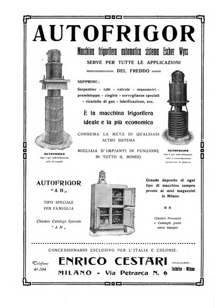 Rivista del freddo periodico mensile illustrato tecnico, scientifico, economico, commerciale