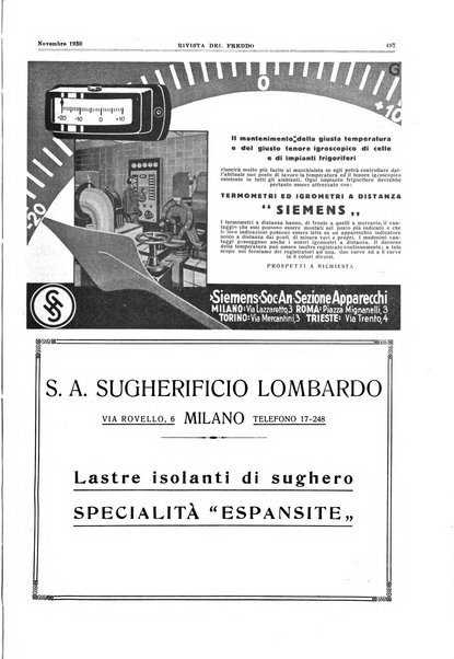 Rivista del freddo periodico mensile illustrato tecnico, scientifico, economico, commerciale