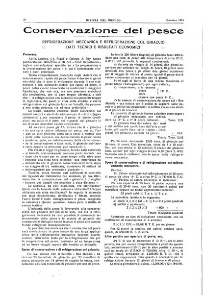 Rivista del freddo periodico mensile illustrato tecnico, scientifico, economico, commerciale