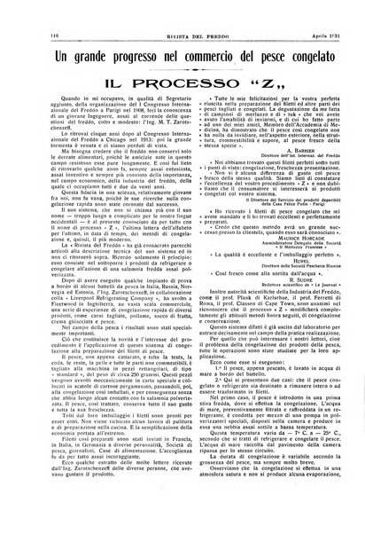 Rivista del freddo periodico mensile illustrato tecnico, scientifico, economico, commerciale