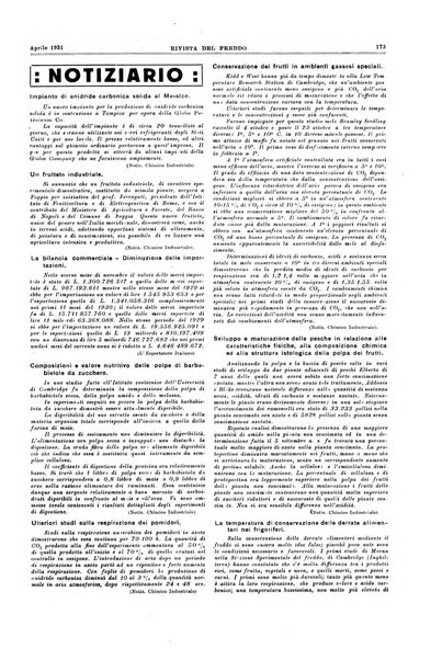 Rivista del freddo periodico mensile illustrato tecnico, scientifico, economico, commerciale