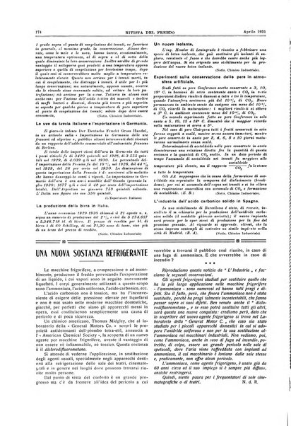 Rivista del freddo periodico mensile illustrato tecnico, scientifico, economico, commerciale