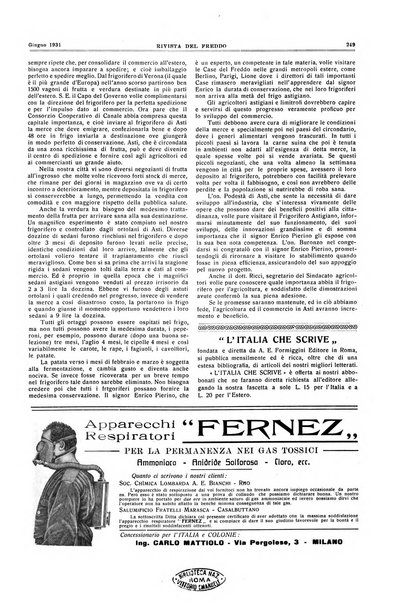 Rivista del freddo periodico mensile illustrato tecnico, scientifico, economico, commerciale