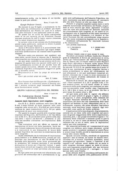 Rivista del freddo periodico mensile illustrato tecnico, scientifico, economico, commerciale