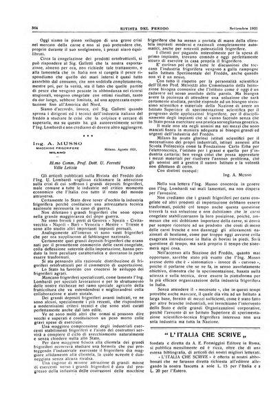 Rivista del freddo periodico mensile illustrato tecnico, scientifico, economico, commerciale