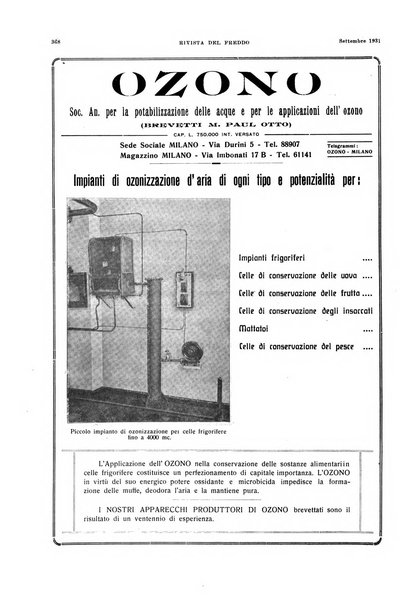 Rivista del freddo periodico mensile illustrato tecnico, scientifico, economico, commerciale