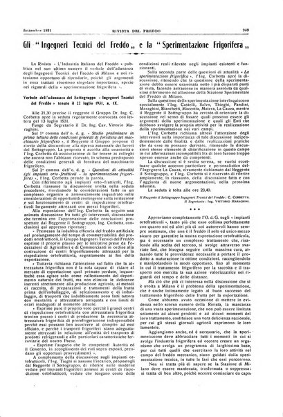 Rivista del freddo periodico mensile illustrato tecnico, scientifico, economico, commerciale