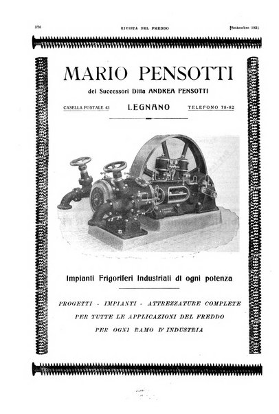 Rivista del freddo periodico mensile illustrato tecnico, scientifico, economico, commerciale