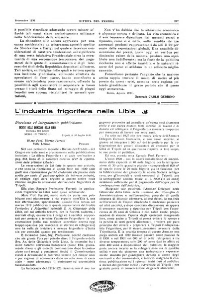 Rivista del freddo periodico mensile illustrato tecnico, scientifico, economico, commerciale