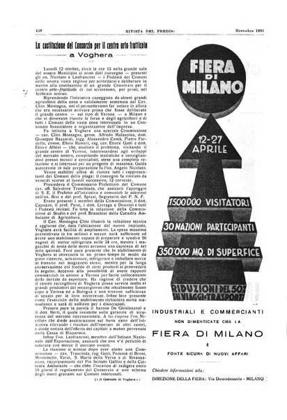 Rivista del freddo periodico mensile illustrato tecnico, scientifico, economico, commerciale