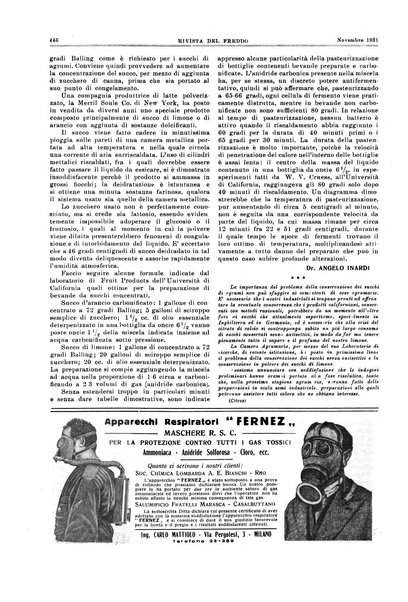 Rivista del freddo periodico mensile illustrato tecnico, scientifico, economico, commerciale