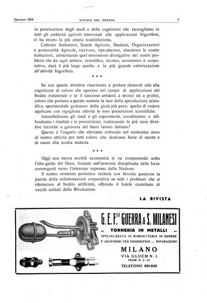 Rivista del freddo periodico mensile illustrato tecnico, scientifico, economico, commerciale