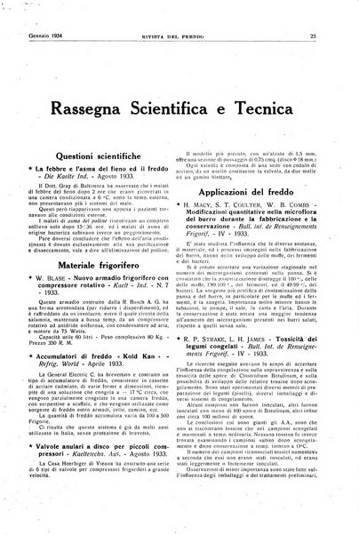 Rivista del freddo periodico mensile illustrato tecnico, scientifico, economico, commerciale