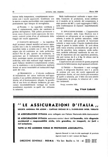 Rivista del freddo periodico mensile illustrato tecnico, scientifico, economico, commerciale