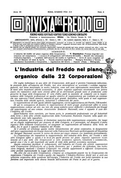 Rivista del freddo periodico mensile illustrato tecnico, scientifico, economico, commerciale