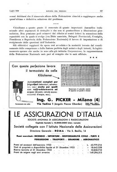 Rivista del freddo periodico mensile illustrato tecnico, scientifico, economico, commerciale